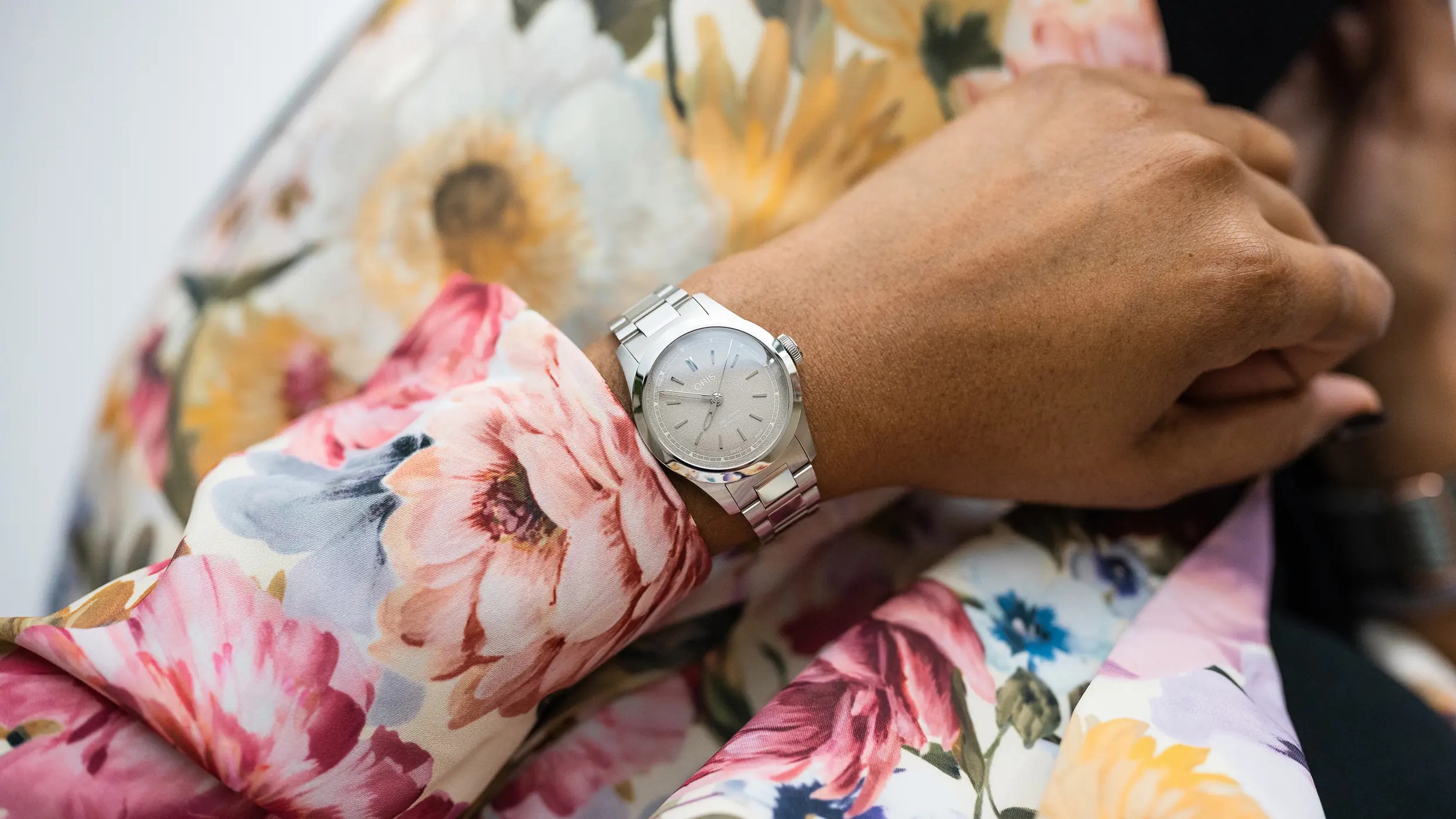 Часы ORIS  Женские швейцарские часы, автоматический механизм, сталь, 34 мм